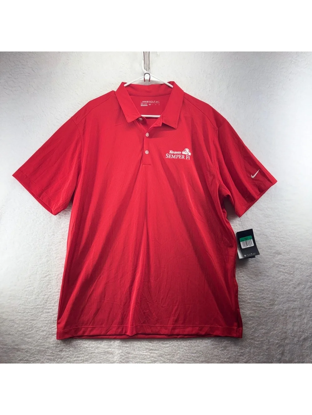 Nike Marines Team Semper Fi Performance Golf Polo Mens XL Red NWT